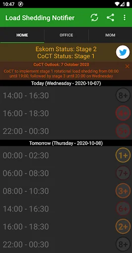 Load Shedding Notifier