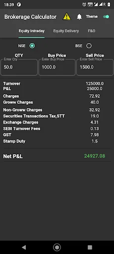 Grow Brokerage Calculator