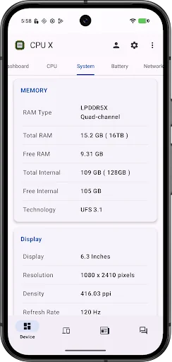 CPU X - Device & System info screenshot 3
