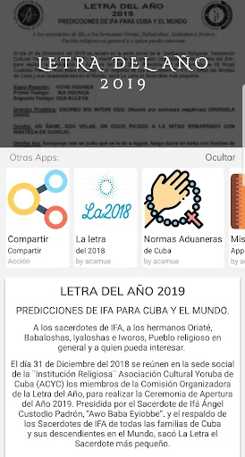 La Letra del año 2019 Cuba