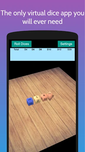 3D Dice Simulator 6,8,10,12,20