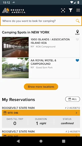 ReserveAmerica Camping screenshot 1