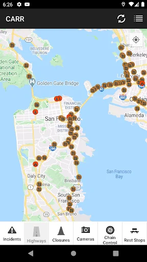 California Road Report screenshot 1