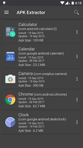 APK Extractor - Dark Theme