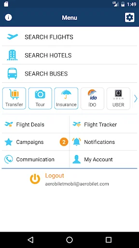 Aerobilet - Flights, Hotels, B screenshot 1