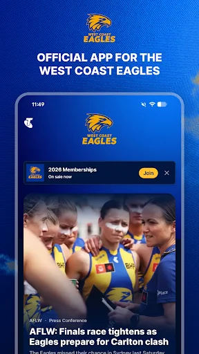 West Coast Eagles Official App screenshot 1