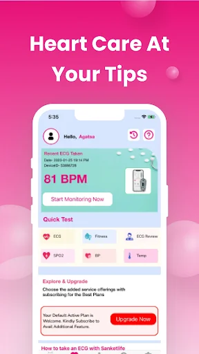 Sanket Life-ECG,Stress,Fitness screenshot 1