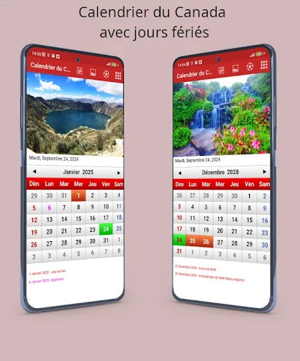 Canada Calendrier 2025