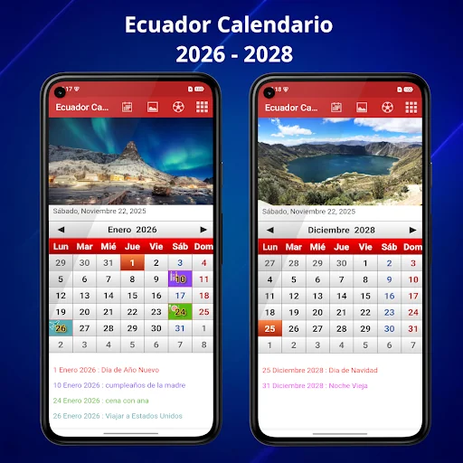 Ecuador Calendario 2026