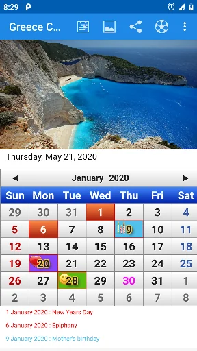 Greece Calendar - Holidays 202