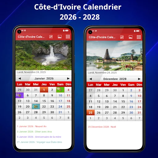 Ivory Coast Calendar