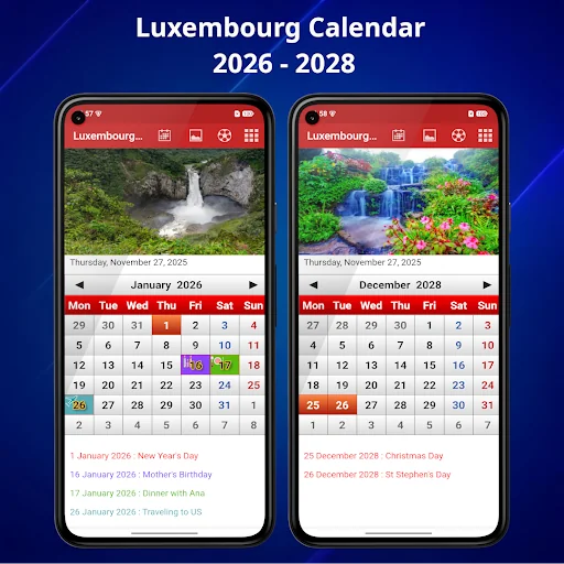 Luxembourg Calendar 2026