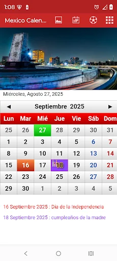 Mexico Calendario 2026 screenshot 3
