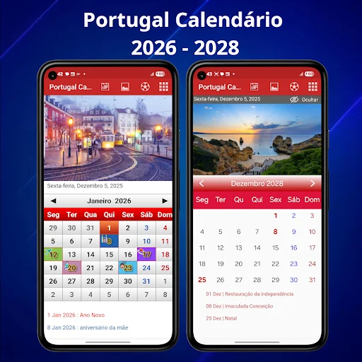 Portugal Calendário 2026