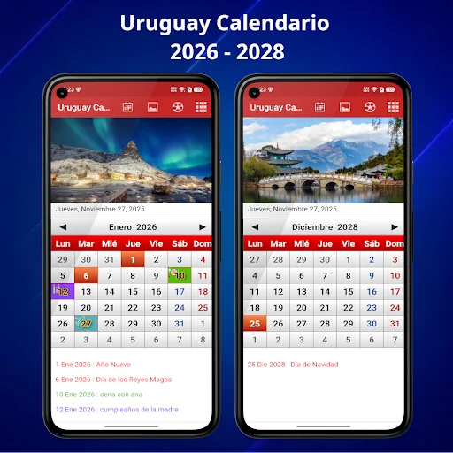 Uruguay Calendario 2026