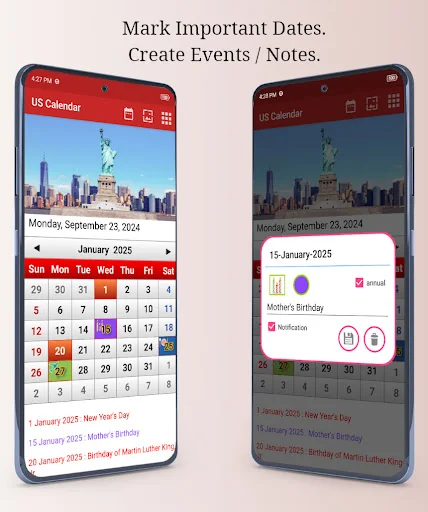 US Calendar 2026 screenshot 4