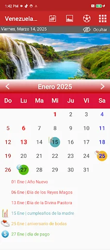 Venezuela Calendario 2025
