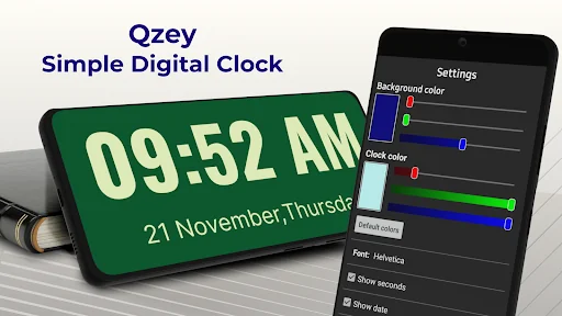 Qzey: Simple Digital Clock