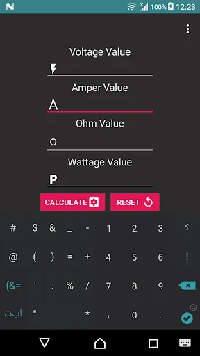 Calculator Volt/Amp/Watt/Ohm screenshot 3