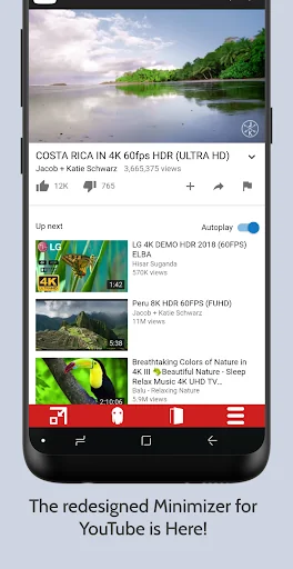 Minimizer for YouTube