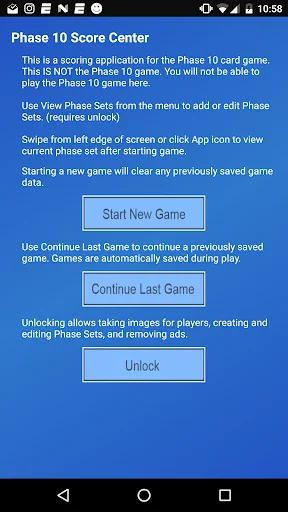 Score Center for Phase 10