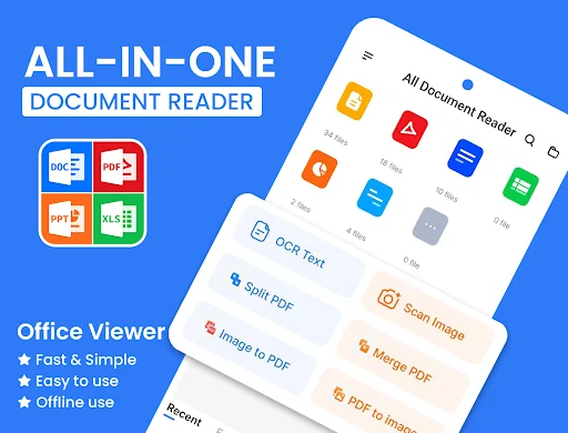 Document Reader: PDF, Word Doc