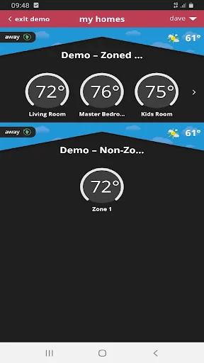 Comfort Sync® Thermostat screenshot 2