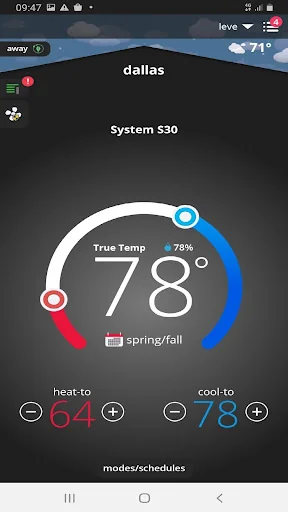 Comfort Sync® Thermostat screenshot 3
