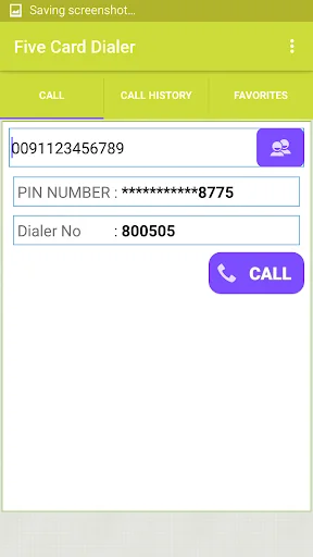 Five Card Dialer screenshot 1