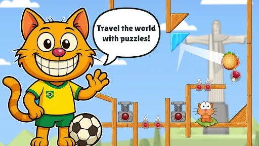 Hungry cat: physics puzzle screenshot 2