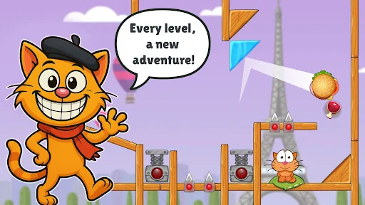 Hungry cat: physics puzzle screenshot 3