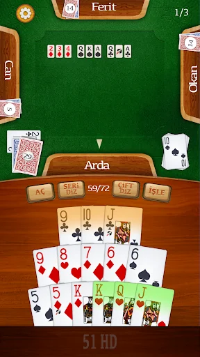 51 HD Kağıt Okey Oyunu screenshot 2