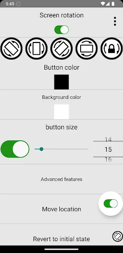 Always visible screen rotation