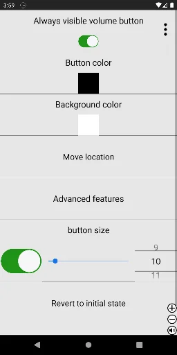 Always visible volume button