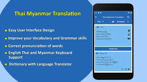 Myanmar Thai Translator screenshot 1