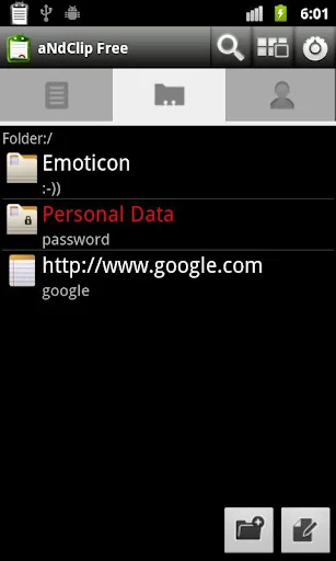 aNdClip Free - Clipboard ext - screenshot 1