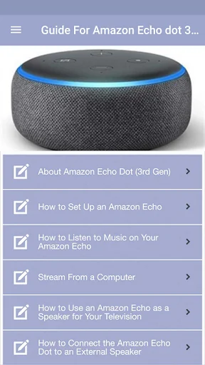 Amazon Echo Dot 3rd Gen Guide