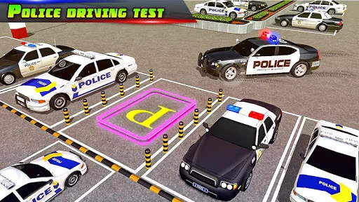 Police Car Park City Highway