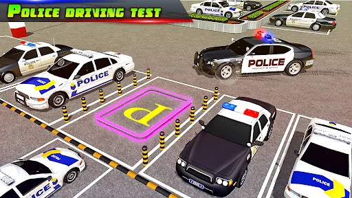 Police Car Park City Highway