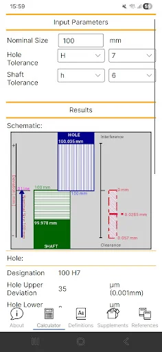 Fit Tolerance ISO screenshot 1