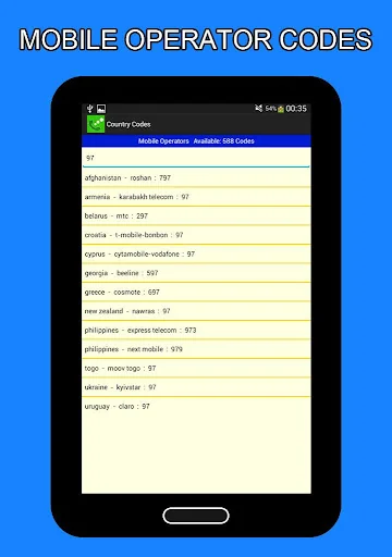 Country Codes - International screenshot 4