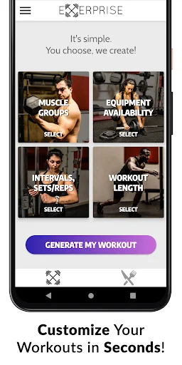 Exerprise Workout Meal Planner screenshot 1