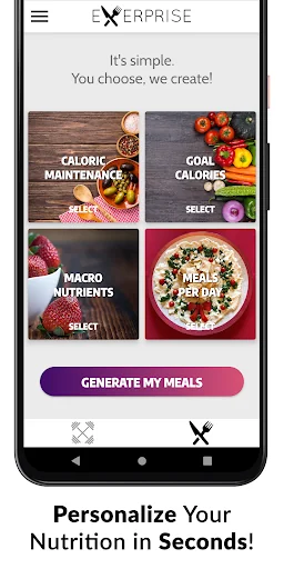 Exerprise Workout Meal Planner screenshot 2