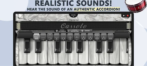 Accordion Piano Cassoto Game screenshot 1