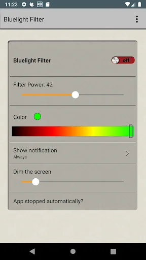 EyeCareL: Blue light filter