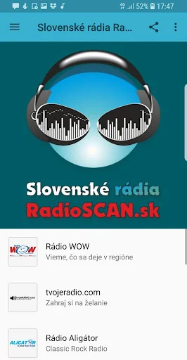 Slovakia radios RadioSCAN screenshot 1