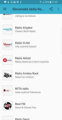 Slovakia radios RadioSCAN screenshot 2