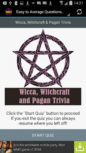 Witchcraft, Wicca & Pagan Quiz screenshot 1