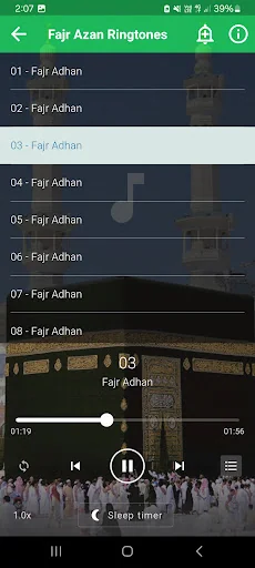 Fajr Azan MP3 Ringtones Adhan screenshot 2