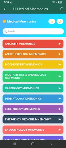 All Medical Mnemonics App screenshot 1